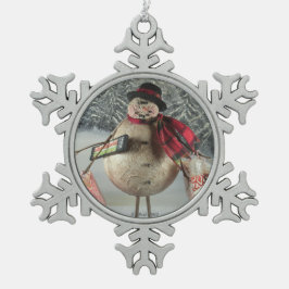 Ornamento De Estanho Floco De Neve Apressando-se o cliente