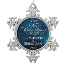 Azul Celestial Profundo Nosso Primeiro Natal Junto