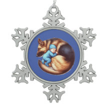 Baby Boy e seu German shepherd