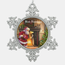 Ornamento De Estanho Floco De Neve Bah Humbug
