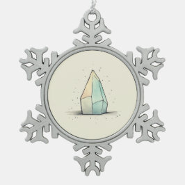 Ornamento De Estanho Floco De Neve Bela Arte Cristal