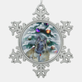Ornamento De Estanho Floco De Neve Belga Tervuren Natal