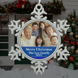 Ornamento De Estanho Floco De Neve Bendito Cena da Natividade Natal Doméstica