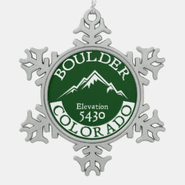 Ornamento De Estanho Floco De Neve Boulder Colorado