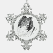 Caneta & tinta de Sheltie por Cindy Alvarado -