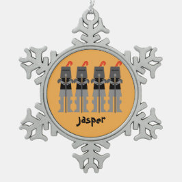 Ornamento De Estanho Floco De Neve Cavalos