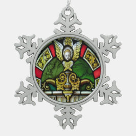 Ornamento De Estanho Floco De Neve Cerub Ornament