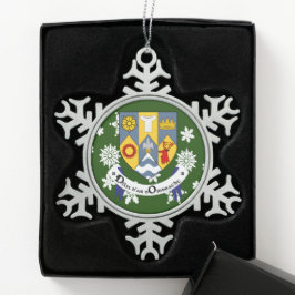 Ornamento De Estanho Floco De Neve Clare Ireland Crest Irish