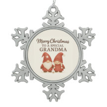 Cute Christmas Gnome Ornament for Grandma