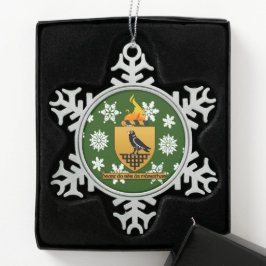 Ornamento De Estanho Floco De Neve Dublin Ireland Crest Irish