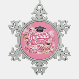 Ornamento De Estanho Floco De Neve Elegant Pink Floral Graduation Party watch