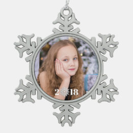 Ornamento De Estanho Floco De Neve Esta é a estação| Foto de Natal