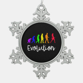 Ornamento De Estanho Floco De Neve Evolution