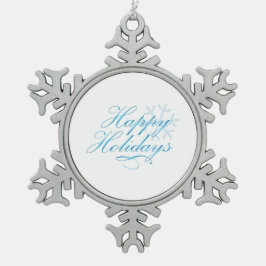 Ornamento De Estanho Floco De Neve Feriados felizes