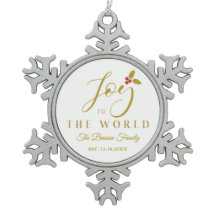 Holly Joy to the World Golden Christmas Quote