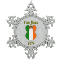 Irish Angel Flag Red Hair Shamrock olhos