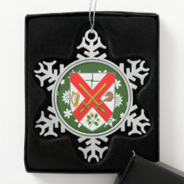 Ornamento De Estanho Floco De Neve Kildare Ireland Crest Irish