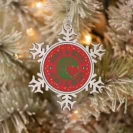 Ornamento De Estanho Floco De Neve Merry & Bright Snowflake Ornament