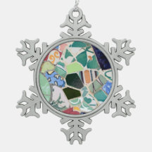 Mosaicos de Guell do parque