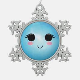 Ornamento De Estanho Floco De Neve Ornamento Cute Snowflake