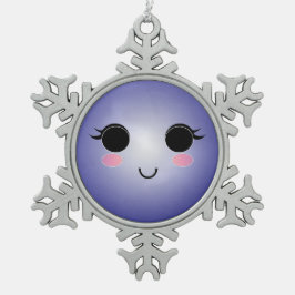 Ornamento De Estanho Floco De Neve Ornamento Cute Snowflake
