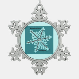 Ornamento De Estanho Floco De Neve Ornamento da consciência da cerceta de Gravis da