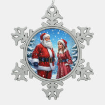 Papai Noel e Sra. Claus festivos