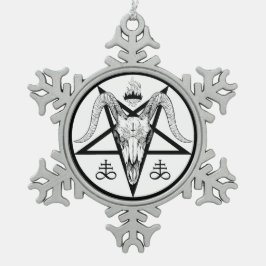Ornamento De Estanho Floco De Neve Pentagram