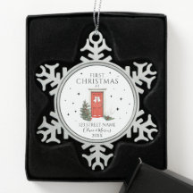 Primeiro Natal Novo Endereço Doméstico Ornamentos