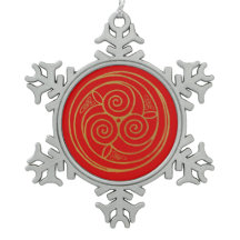 Red e Dourada Celtic Mandala