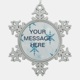 Ornamento De Estanho Floco De Neve SnowflakeBling Enquadrado Decoração Personalizada