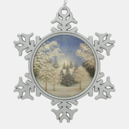 Ornamento De Estanho Floco De Neve Tempestade adiantada da neve