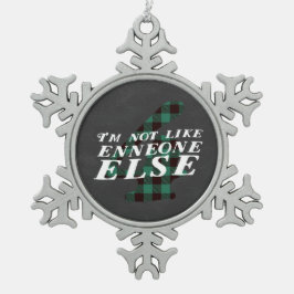 Ornamento De Estanho Floco De Neve Tipo 4 ornamento engraçado de Enneagram do floco