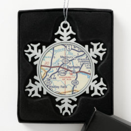 Ornamento De Estanho Floco De Neve Universidade De New Hampshire Ornament