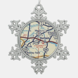 Ornamento De Estanho Floco De Neve Universidade De New Hampshire Ornament