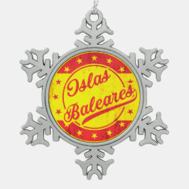 Ornamento De Estanho Floco De Neve Viajante global - Espanha - Islas Baleares
