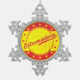 Ornamento De Estanho Floco De Neve Viajante global - Extremadura, Espanha