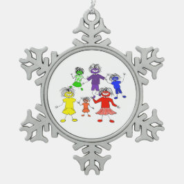 Ornamento De Estanho Floco De Neve Whack-A-Do