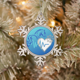 Ornamento De Estanho Floco De Neve Winter Logo Snowflake Ornament