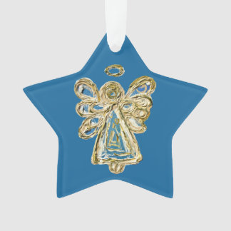 Ornamento de Estrela de Natal do Anjo do Guardião