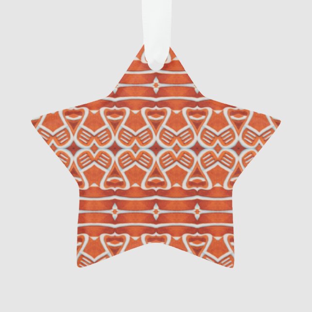 ORNAMENTO DE ESTRELA EM ACÍLICO GINGERBREAD (Frente)