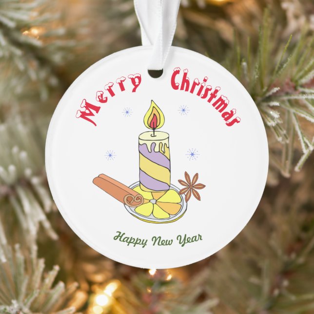 Ornamento de Felizes anos novos de natal Feliz (Árvore)