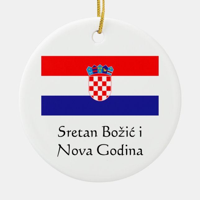 Ornamento de Felizes anos novos e Natal Feliz (Frente)