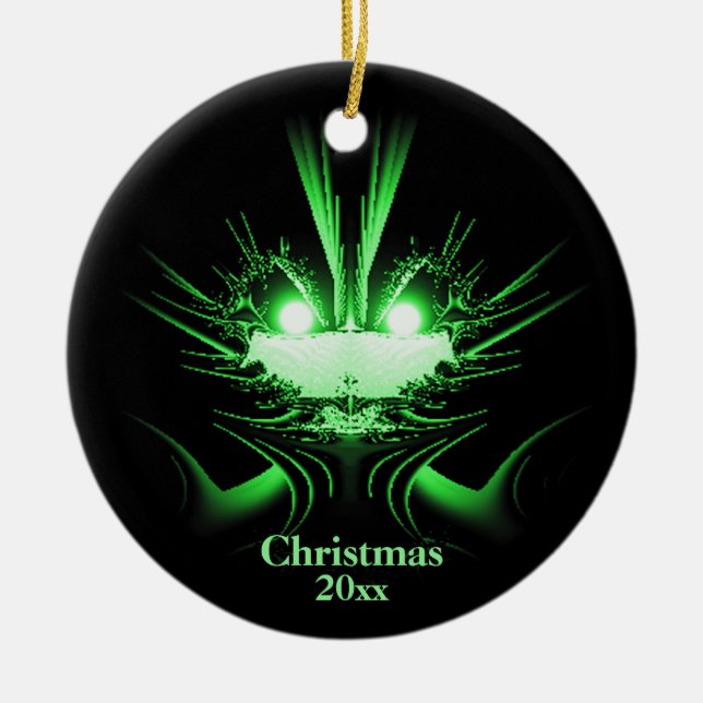 Ornamento de Feriado de Alienígena incomum com Ano (Frente)