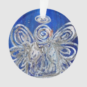 Ornamento de Feriado de Arte Anjo Twinkle