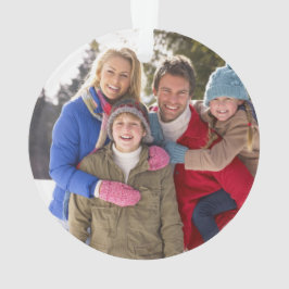 Ornamento de Feriado de Foto da Família Personaliz