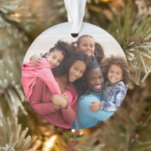 Ornamento de Feriado de Foto da Família Personaliz