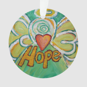 Ornamento de Feriados de Arte de Anjo Esperança