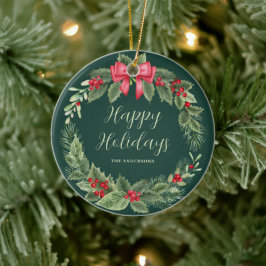 Ornamento de Feriados Felizes da Festa de Natal