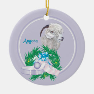 Ornamento de Férias Angora Goat Wreath